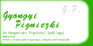 gyongyi pigniczki business card
